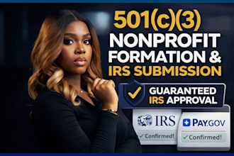 file 501c3 paperwork, nonprofit registration, llc change address apply for ein