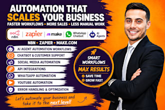 n8n ai agent zapier automation n8n social media automation make com whatsapp api