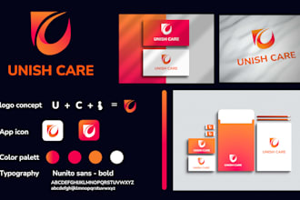 design professional brand identity logo with corporate branding kit