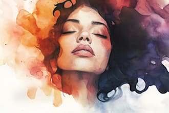 draw for you watercolor illustrations