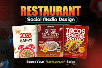 design high coverting restaurant social media posts