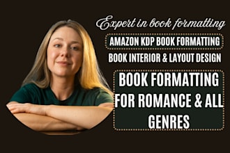 design book interior layout format ebook fix manuscript paperback formatting