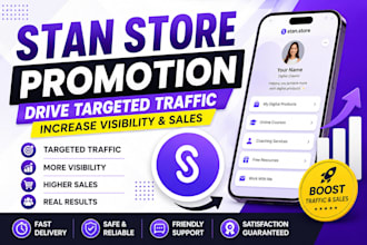 promote your stan store for more traffic and sales