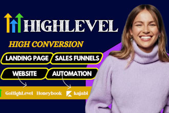 create gohighlevel landing page, ghl website design and sales funnel