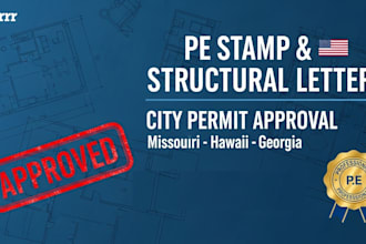 licensed structural engineer letter pe stamp for missouri hawaii georgia permit