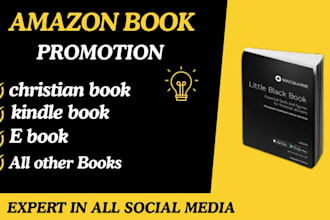 do amazon book promotion, christian, fantasy, children comic or ebook marketing