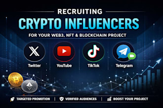 recruit top affiliates and influencers for your crypto  nft and airdrop
