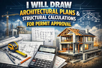 draw architectural plans and structural calculations for permit approval