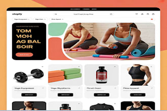 health and fitness shopify store fitness website fitness store yoga, gym website