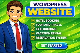 build hotel booking website, tour booking website, travel agency rental website