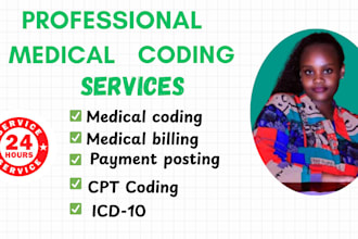 provide accurate icd 10, cpt and hcpcs medical coding n billing