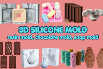 design 3d silicone soap mold plastic mold  resin mold food grade silicone  mold