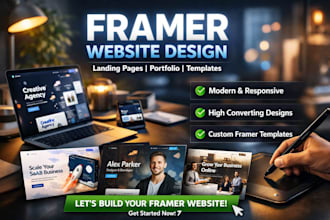 build framer website design framer landing page template portfolio webite design