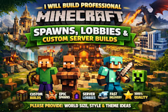 build professional minecraft spawns, lobbies and custom server builds