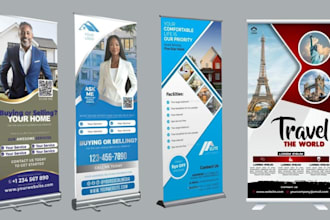 design roll up banner, billboard, retractable, pull up banner