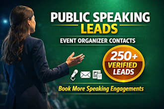 provide targeted public speaking leads