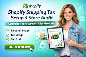 set up shopify shipping tax settings with complete store audit