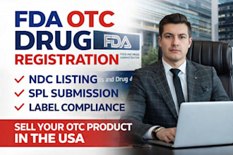 do fda otc drug registration, ndc listing, spl filing and label review