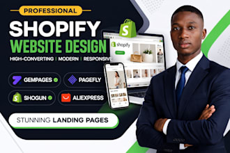 design and redesign shopify website landing page using gempages shogun pagefly