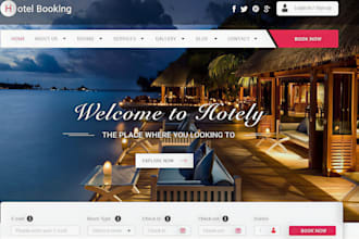 build squarespace hotel booking website resort website hospitality website