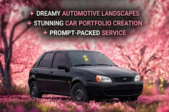 create a cinematic ai car photo with stunning aesthetic backgrounds