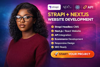 build scalable strapi headless cms with nextjs, react and API integration