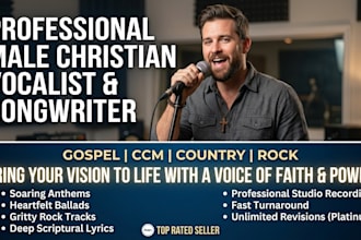 sing christian song, male gospel singer, songwriter