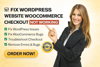 fix wordpress website woocommerce checkout not working wordpress issues and bugs