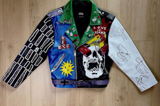 hand paint dark custom clothing jackets hoodies shoes etc