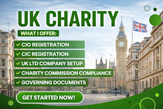 handle UK charity registration with charity commission compliance
