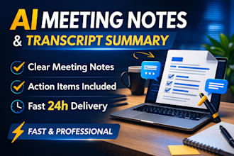 summarize your meeting transcript into clear notes
