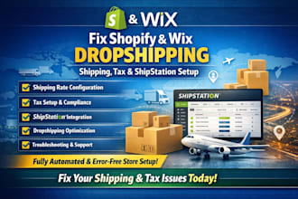 fix shopify wix dropshipping shipping tax setup rate configuration shipstation