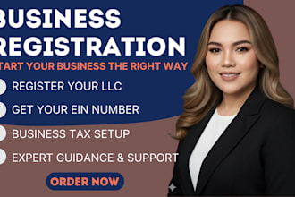 help you register your llc, obtain ein, and assist with business tax setup