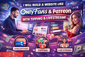 create a platform like onlyfans or patreon with subscription and live stream