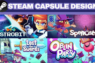 do full steam capsule art steam store page game art marketing banner game poster