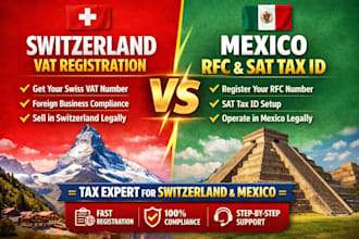 register switzerland vat and mexico rfc sat tax id for your business
