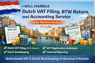 handle dutch vat filing, btw return and accounting service