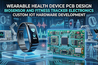design wearable health device pcb for biosensors fitness tracker iot