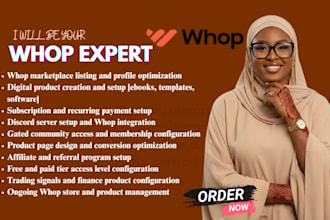 setup whop community whop online course whop management