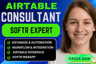 be your airtable expert for airtable database, CRM, automation and softr web app