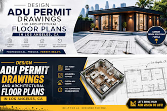 design adu permit drawings and architectural floor plans in los angeles ca