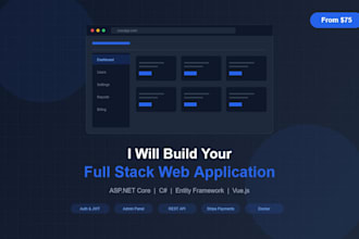 full stack web application with asp net core and csharp
