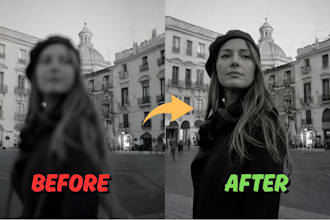 fix blurry image, enhance and upscale to high quality image