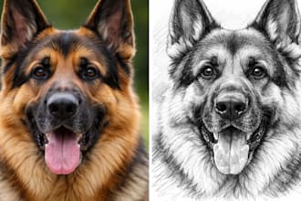 do hand draw any pencil sketch and pencil art portrait