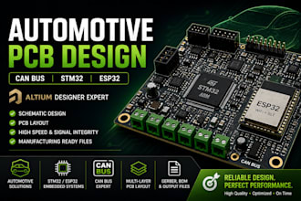 design automotive pcb layout, can bus, stm32 esp32 in altium