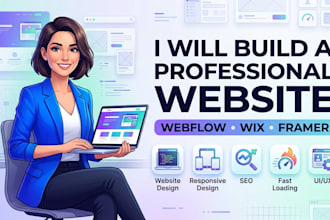 build a website with webflow, wix or framer