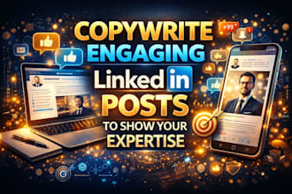 copywrite engaging linkedin posts to show your expertise