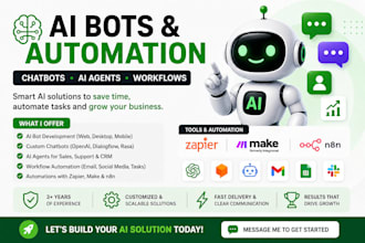 build ai automated bot software, chatbots, ai agents automations for you