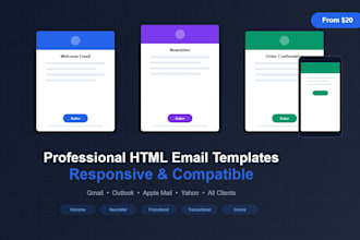 design responsive HTML email template for your business