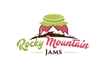 design classic organic jam jelly logo